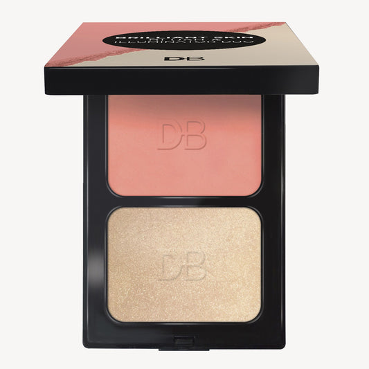 Brilliant Skin Blush & Illuminator Duo | DB Cosmetics | 01