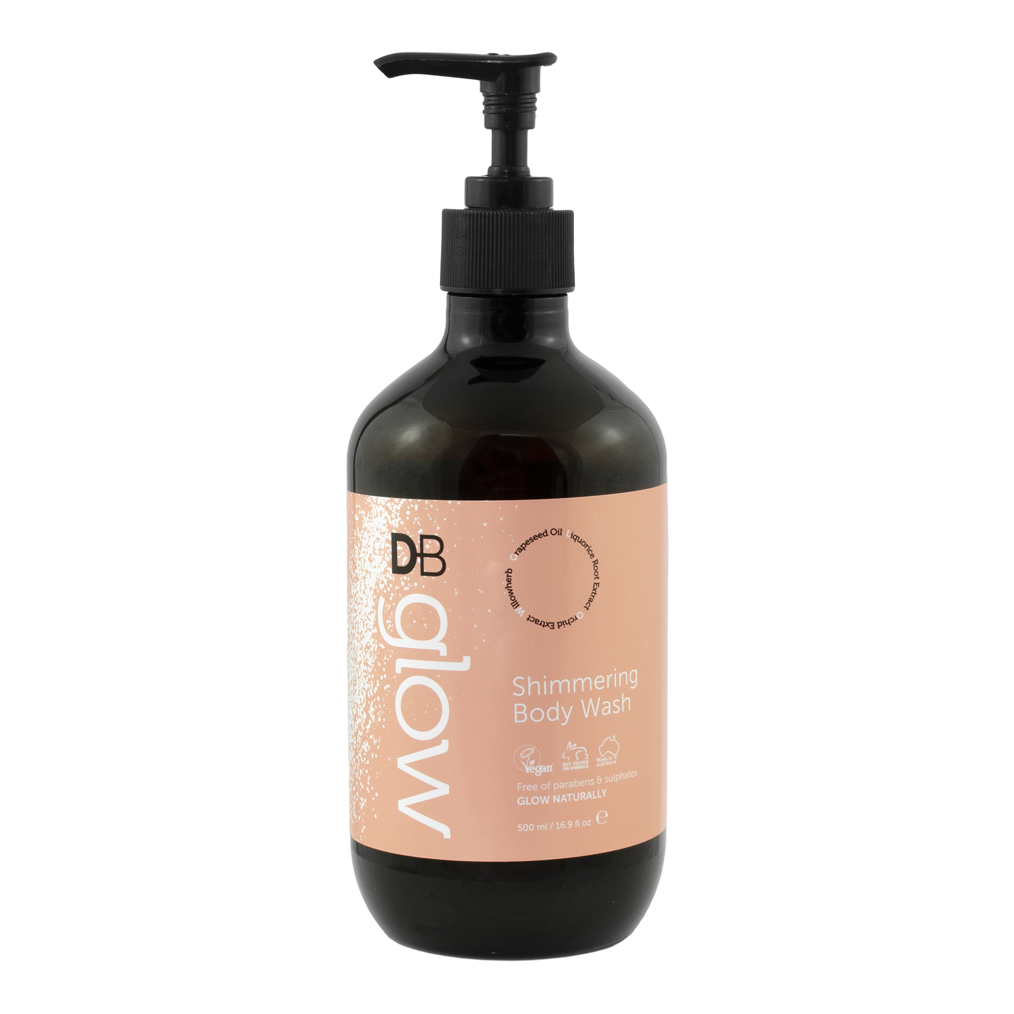 GLOW Shimmering Body Wash 500ml | DB Cosmetics