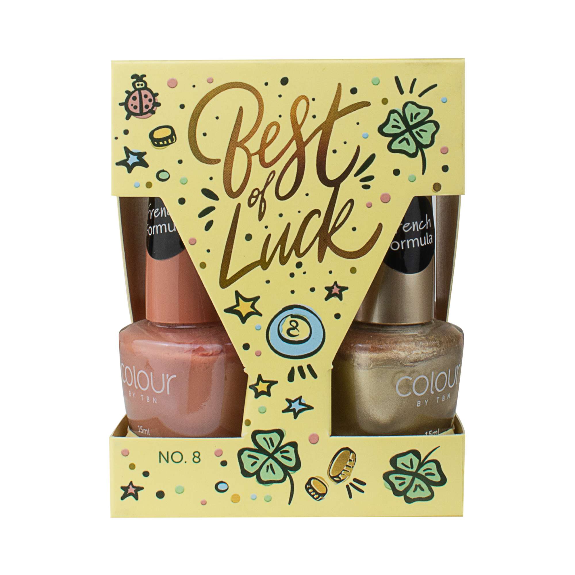 Best of Luck Nail Cube | 4 shade nail polish gift cube | DB Cosmetics