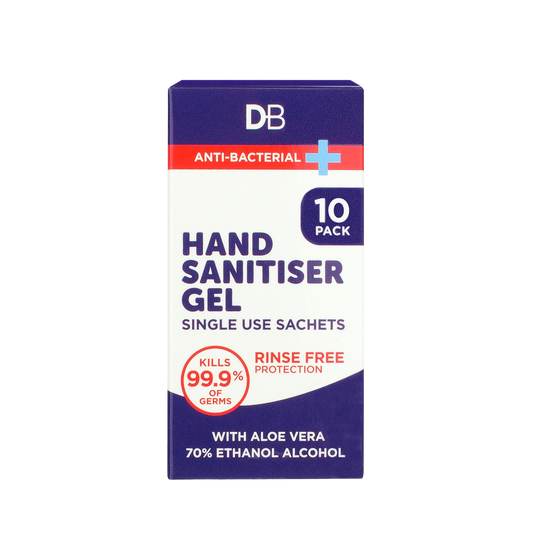 Anti-bacterial Hand Sanitiser Gel Sachets (10 pk) | DB Cosmetics