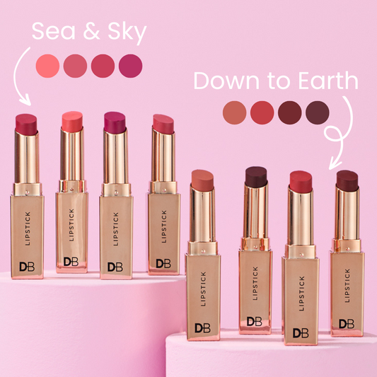 Sea & Sky and Down to Earth Lipstick Sets Lifestyle image | DB Cosmetics