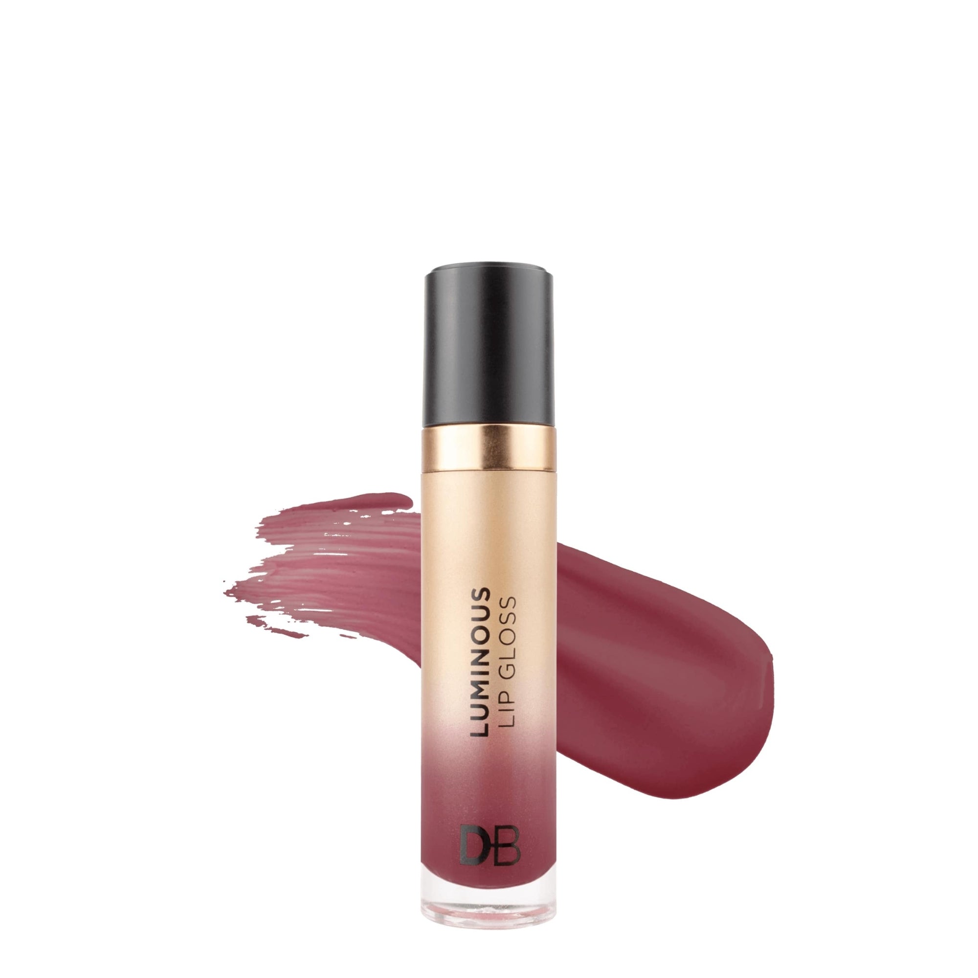 Luminous Lip Gloss (Pink Rose) with swatch | DB Cosmetics