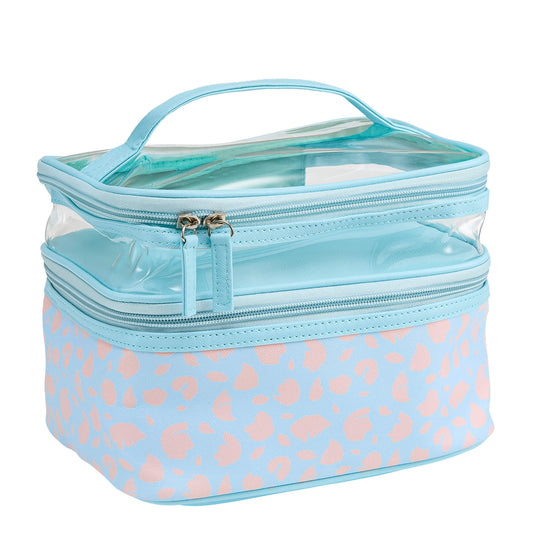 Sea Leopard See-All Travel Cosmetic Case | DB Cosmetics