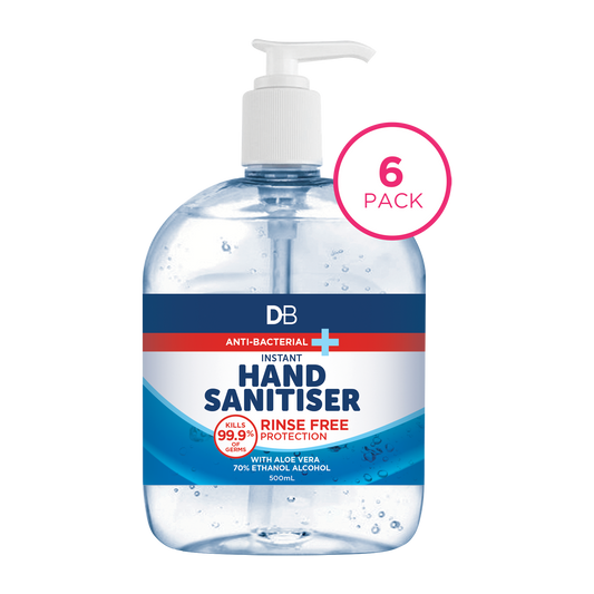 Anti-bacterial Instant Hand Sanitiser (6pk) 500ml | DB Cosmetics