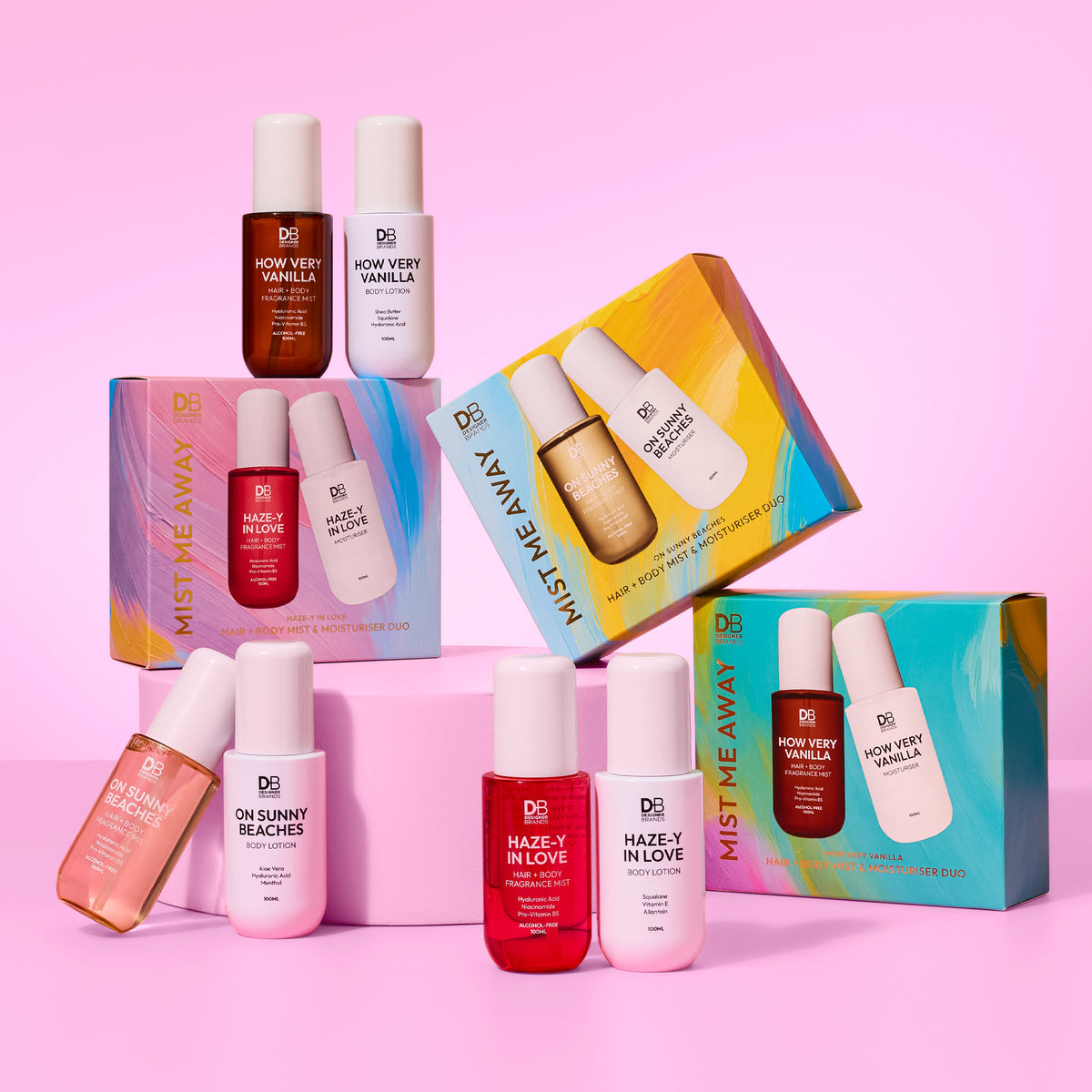 Mist Me Away Hair + Body Mist & Moisturiser Duo