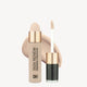 Luxury concealer with sponge applicator, gold cap, and creamy texture. Text reads "Skin Renew Ceramide Concealer DB."