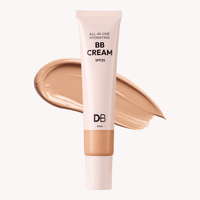 BB cream tube with a swatch on a white background