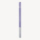 Purple eye pencil with silver cap on a white background. Sleek design ideal for luxury makeup looks.