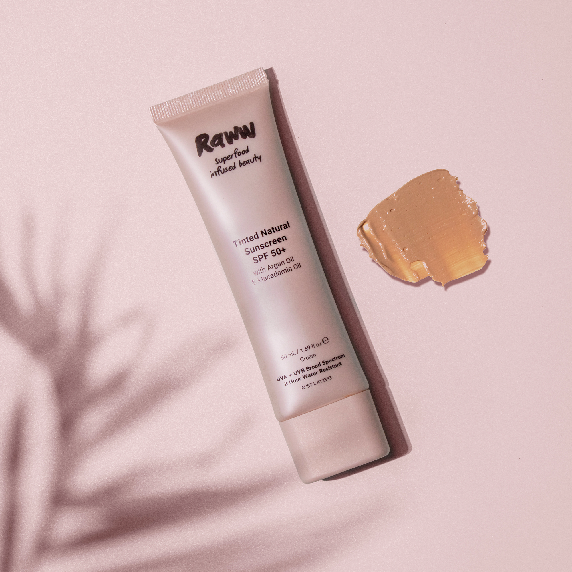 Tinted Natural Sunscreen SPF 50+ by Raww Cosmetics